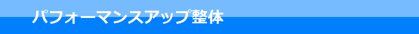パフォーマンスアップ整体