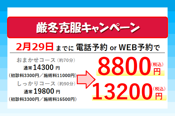 厳冬克服キャンペーン,2月29日まで